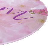 Planche À Découper Jolie maman fleurs violettes et roses (Coin)