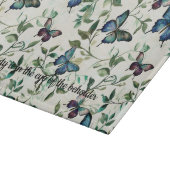 Planche À Découper Jolie Mariage sous les Papillons Bleus (Coin)