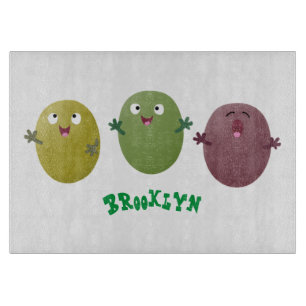 Planche À Découper Jolie olives joyeux chantant dessin animé