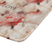 Planche À Découper Jolie rose florale rose blush crème (Coin)