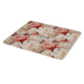 Planche À Découper Jolie rose florale rose blush crème (Coin)