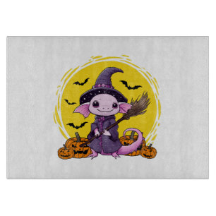 Planche À Découper Jolie Sorcière Axolotl Halloween