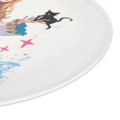 Planche À Découper Jolie Sorcière tenant Chat noir Thunder_Cove (Coin)