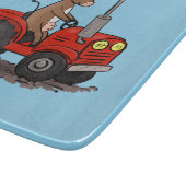 Planche À Découper Jolie vache heureuse conduisant un dessin animé de (Coin)