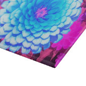 Planche À Découper Jolie Zinnia Bleue dans le Jardin d'été pourpre (Coin)