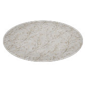 Planche À Découper Jolies Fleurs Blanc Crème (Coin)