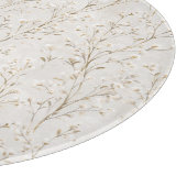 Planche À Découper Jolies Fleurs Blanc Crème (Coin)