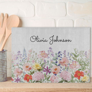 Planche À Découper Jolies Fleurs Colorées Fleuriste Jardin Personnali