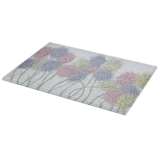 Planche À Découper Jolies Fleurs colorées Pastel (Coin)