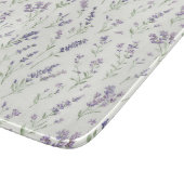 Planche À Découper Jolies Fleurs Lavande Blanches Shower de Mariée (Coin)