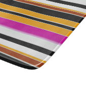 Planche À Découper Jolies rayures noires orange (Coin)