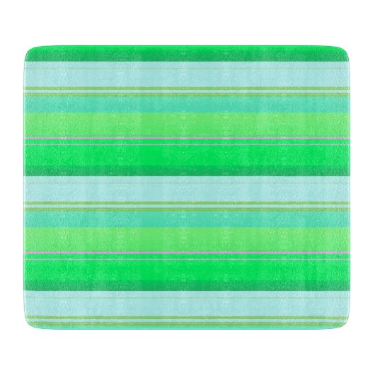 Planche À Découper Jolies rayures vert aqua (Devant)
