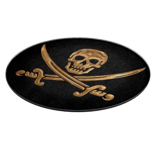 Planche À Découper Jolly roger d'or (Coin)