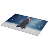 Planche À Découper Jote Chien Carlin noir Noël Santa Hat Étoiles de n (Coin)