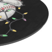 Planche À Découper Joueur de baseball de Noël de père Noël Sports (Coin)