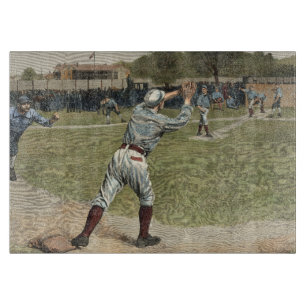 Planche À Découper Joueur de baseball lancé à la deuxième base