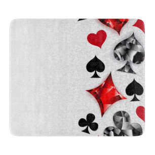 Planche À Découper Joueur de poker Joueur de cartes de jouer costumes