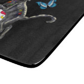 Planche À Découper Jour De La Morte Chat Crâne Sucre Et Papillon (Coin)