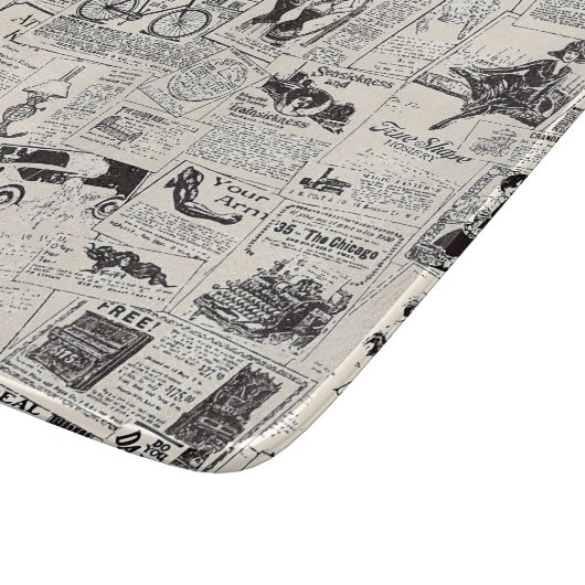 Planche À Découper Journal vintage (Coin)