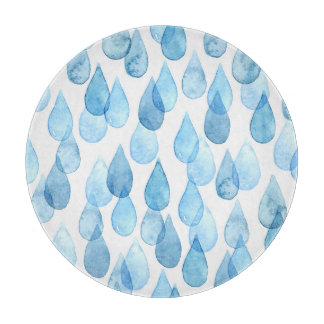 Planche À Découper Jours pluvieux : Motif aquarelle Vintage