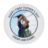 Planche À Découper Joyeuse Fête des Premiers Pères Photo & Texte Pers (Devant)