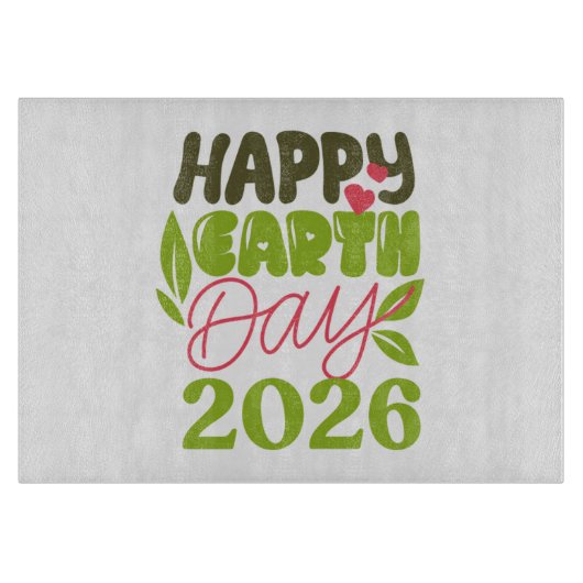 Planche À Découper Joyeuse Journée de la Terre 2026 (Devant)