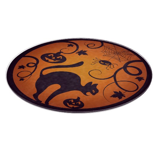 Planche À Découper Joyeuse lanterne d'Halloween araignées et chauves- (Coin)