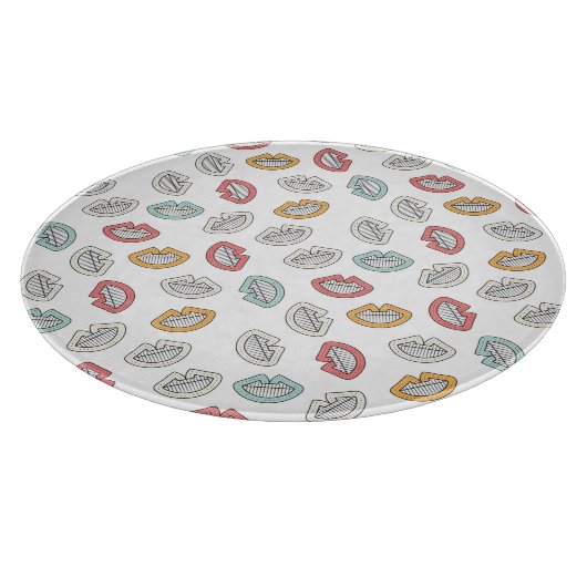 Planche À Découper Joyeuses lèvres souriantes (Coin)