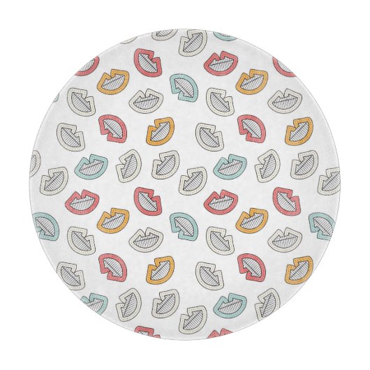 Planche À Découper Joyeuses lèvres souriantes (Devant)