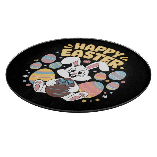 Planche À Découper Joyeuses Pâques 2025  Œufs Lapin Mignon (Coin)