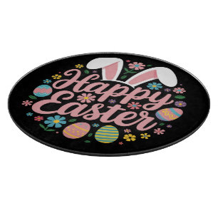 Planche À Découper Joyeuses Pâques oeuf lapin