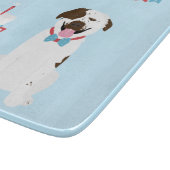 Planche À Découper Joyeux 4 Juillet Chien Rouge Blanc Bleu (Coin)