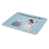 Planche À Découper Joyeux 4 Juillet Chien Rouge Blanc Bleu (Coin)