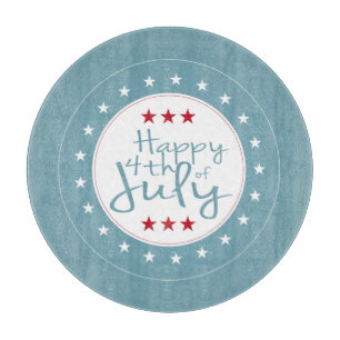 Planche À Découper Joyeux 4 juillet Stars Glass Cutboard