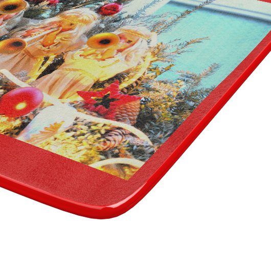 Planche À Découper joyeux anges de noël trompant (Coin)