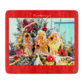 Planche À Découper joyeux anges de noël trompant (Devant)