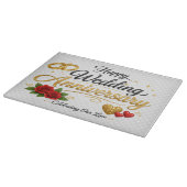 Planche À Découper Joyeux Anniversaire de Mariage | Élégantes Bagues (Coin)