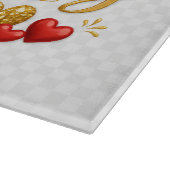 Planche À Découper Joyeux Anniversaire de Mariage | Élégantes Bagues (Coin)