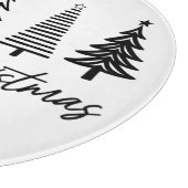 Planche À Découper Joyeux Arbre de Noël Cercle personnalisable (Coin)