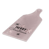 Planche À Découper Joyeux biscuit de Noël Gingerbread rose (Coin)