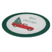 Planche À Découper Joyeux Camion de Noël avec Noël Treen vert (Coin)