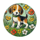 Planche À Découper Joyeux chien Beagle (Devant)