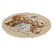 Planche À Découper Joyeux chien d'Halloween Goldendoodle (Coin)