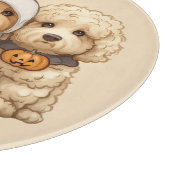 Planche À Découper Joyeux chien d'Halloween Goldendoodle (Coin)