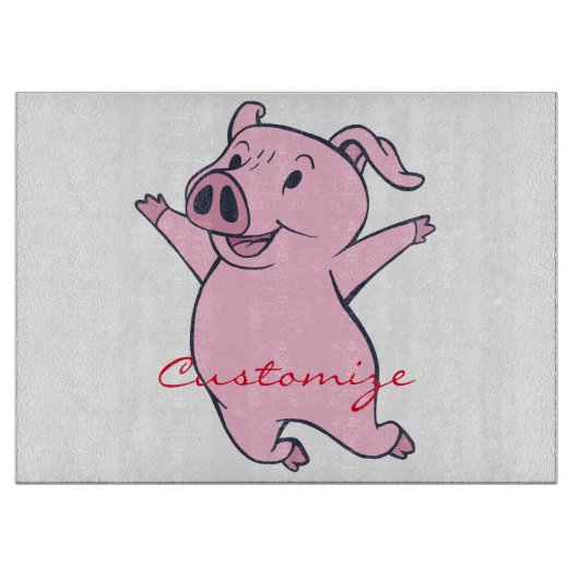 Planche À Découper Joyeux Cochon rose Sauter Thunder_Cove (Devant)