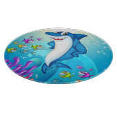 Planche À Découper Joyeux dessin de requin-23685 (Coin)