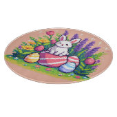 Planche À Découper Joyeux lapin de Pâques 8 bits art pixel (Coin)