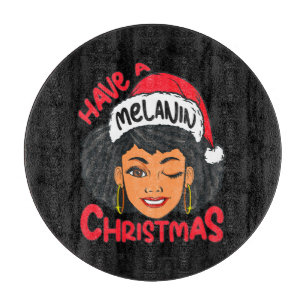 Planche À Découper Joyeux Melanin Noël Joyeux X mas Black Sista