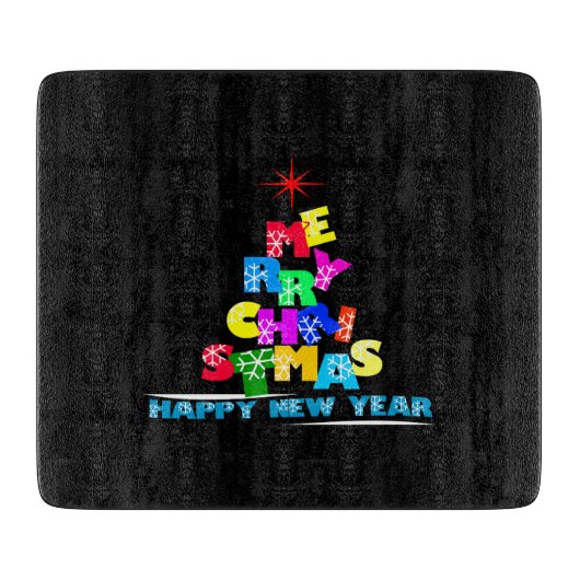 Planche À Découper Joyeux Noël Bonne année (Devant)