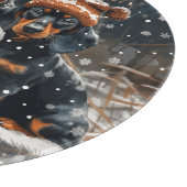 Planche À Découper Joyeux Noël Chiens Chiens Snowman (Coin)